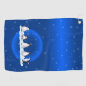 Serviette De Golf Famille Penguin (Horizontal)