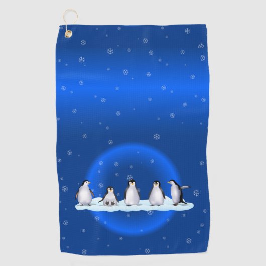 Serviette De Golf Famille Penguin (Devant)