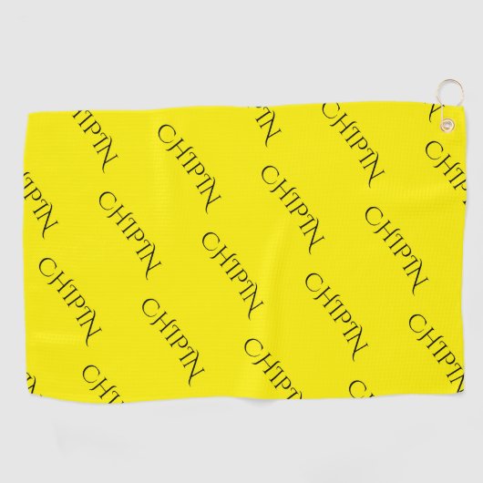 Serviette de golf Fancy Jaune "CHIPIN" (Horizontal)