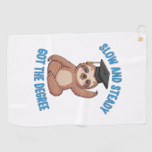 Serviette De Golf Fantastique Sloth Graduation (Horizontal)