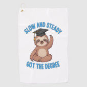 Serviette De Golf Fantastique Sloth Graduation (Devant)