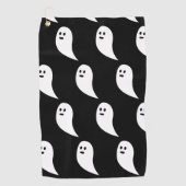Serviette De Golf Fantôme Halloween noir blanc mignon motif (Devant)
