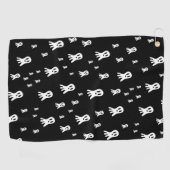 Serviette De Golf Fantômes d'Halloween foncé (Horizontal)