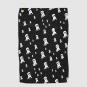 Serviette De Golf Fantômes d'Halloween foncé (Devant)