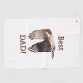 Serviette De Golf Father's Day "Best Dad" Hawk  (Horizontal)