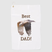 Serviette De Golf Father's Day "Best Dad" Hawk  (Devant)