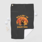 Serviette De Golf Faucheur d'Halloween depuis la conception d'annive (En situation)