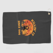 Serviette De Golf Faucheur d'Halloween depuis la conception d'annive (Horizontal)
