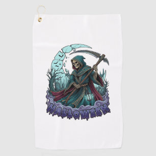 Serviette De Golf Faucheuse de Halloween Lanterne Lune Brisée_1