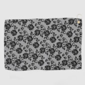 Serviette de golf Faux Black Lace (Horizontal)