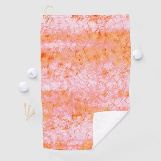 Serviette De Golf Faux cuir saumon, blanc cassé (En situation)