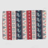 Serviette De Golf Faux Knit Motif Thème nordique (Horizontal)