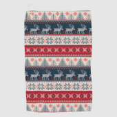 Serviette De Golf Faux Knit Motif Thème nordique (Devant)