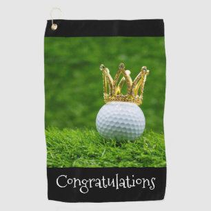 Serviette De Golf Félicitations au golfeur de balle de golf et de co