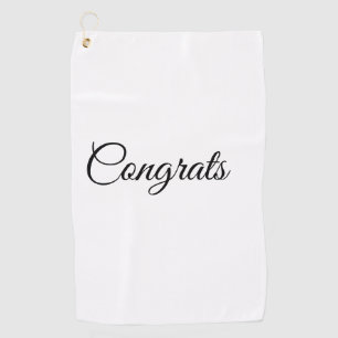Serviette De Golf Félicitations minimales simples ajoutez votre nom