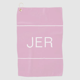 Serviette De Golf Feminine Rose Personnalisé Monogramme Golfer Sport