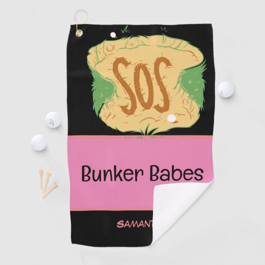 Serviette De Golf Femme de golf Bunker Babes (En situation)