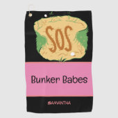 Serviette De Golf Femme de golf Bunker Babes (Devant)