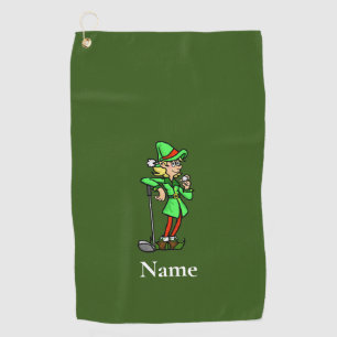 Serviette De Golf Femme Elf Golfer Christmas Golf Towel