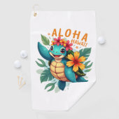 Serviette De Golf Femme Hawaiienne-Chemise Aloha Hawaii (En situation)