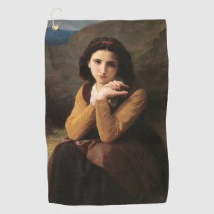 Serviette De Golf Femme Mignonne de Jeune Femme par Bouguereau