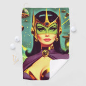 Serviette De Golf Femme rétro Sci-Fi (En situation)