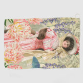 Serviette De Golf Femme victorienne florale rose Régence (Horizontal)