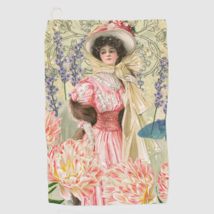 Serviette De Golf Femme victorienne florale rose Régence