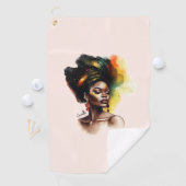 Serviette De Golf Femmes afro-américaines autonomes (2) (En situation)