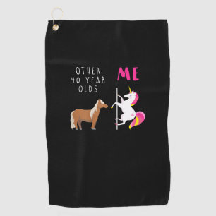 Serviette De Golf Femmes Autres 40 ans me Unicorn 40e anniversaire