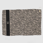 Serviette De Golf Femmes Posters de animaux personnalisées Monogramm (Horizontal)