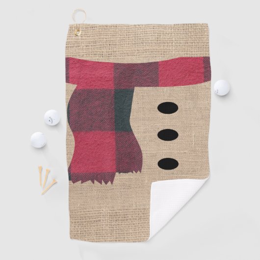 Serviette De Golf Ferme Snowman hiver Thème Golf Accessoires (En situation)