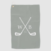 Serviette De Golf Fête de Naissance de Golf Monogramme Initiales (Devant)