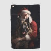 Serviette De Golf Fête de Noël du berger de Belgique (Devant)