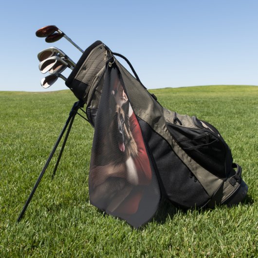 Serviette De Golf Fête de Noël du berger de Belgique (Vert)