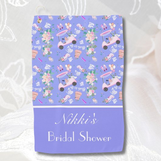 Serviette De Golf Fête des mariées de golf nuptiale Motif sans coutu