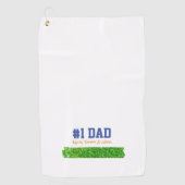 Serviette De Golf Fête des pères #1 DAD Kids Noms Grass Fun (Devant)