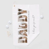 Serviette De Golf Fête des pères Collage photo papa (En situation)