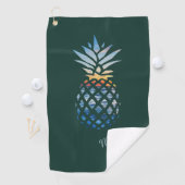 Serviette De Golf Fête des pères d'ananas Sunset Beach Custom (En situation)
