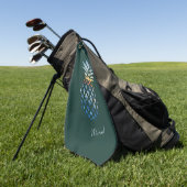 Serviette De Golf Fête des pères d'ananas Sunset Beach Custom (Vert)
