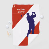 Serviette De Golf Fête des pères de golf bleu marine (En situation)