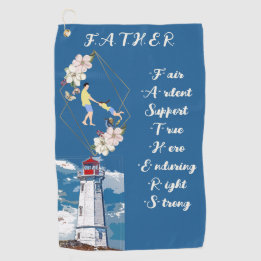 Serviette De Golf Fête des pères Devis Papa Fille Bonding Phare