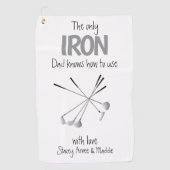 Serviette De Golf Fête des pères drôle (Devant)