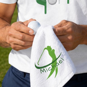 Serviette De Golf Fête des Pères Graphique de Swing Nommé de Style