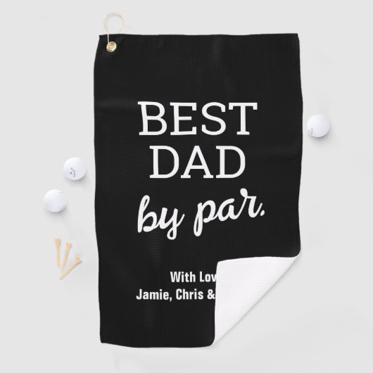 Serviette De Golf Fête des pères moderne Custom Best Papa par Par (En situation)