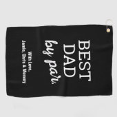 Serviette De Golf Fête des pères moderne Custom Best Papa par Par (Horizontal)