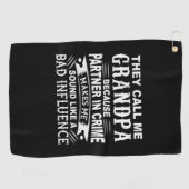 Serviette De Golf Fête des pères On M'Appelle Grand-Père (Horizontal)