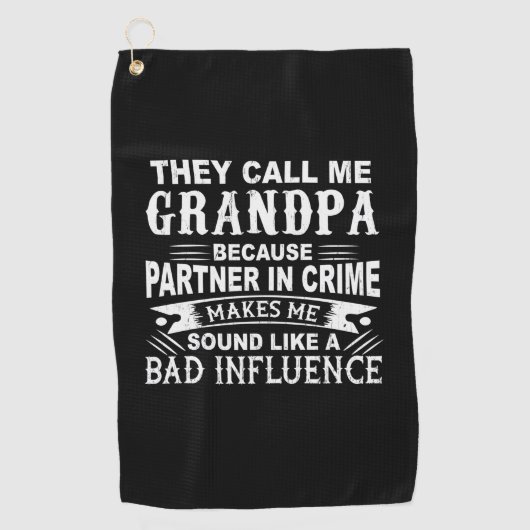 Serviette De Golf Fête des pères On M'Appelle Grand-Père (Devant)