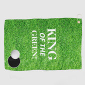 Serviette De Golf Fête Du Roi Du Golf Vert (Horizontal)