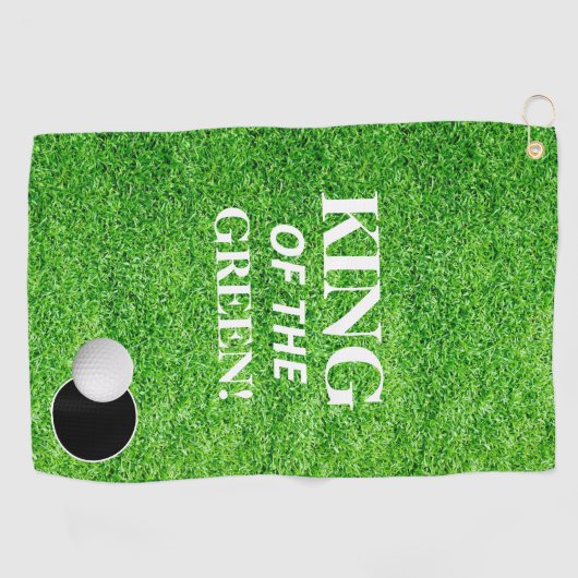 Serviette De Golf Fête Du Roi Du Golf Vert (Horizontal)